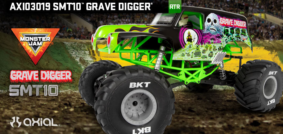 AXI03019 SMT10 Grave Digger 1/10th 4wd Monster Truck RTR