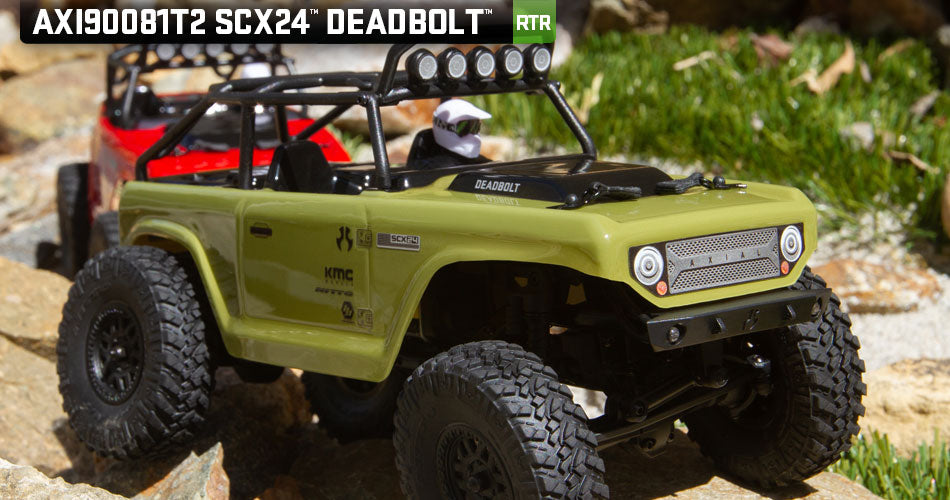 AXI90081T2 SCX24 Deadbolt 1/24th Scale Elec 4WD - RTR, Green