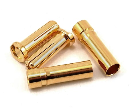 ProTek RC PTK5024 5.0mm "Super Bullet" Solid Gold Connectors (2 Male/2 Female)