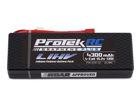 ProTek RC 4S 130C Low IR Si-Graphene + HV LCG LiPo Battery (5.2V 4300mAh w/T-Style Connector (ROAR Approved)
