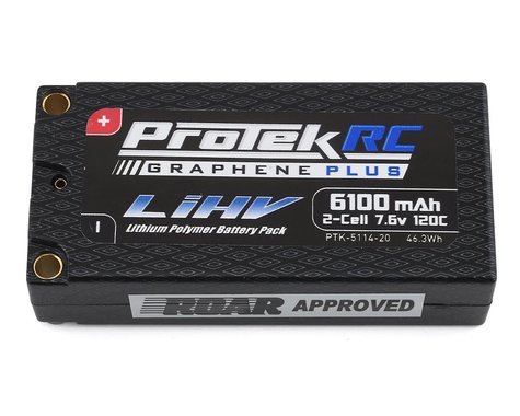 2S 120C Low IR Si-Graphene + HV Shorty LiPo Battery (7.6V/6100mAh) w/5mm Connectors (ROAR Approved)
