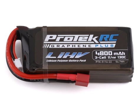 ProTek RC PTK511622 3S 130C Low IR Si-Graphene + HV Shorty LiPo Battery (11.4V/4800mAh) Crawler Pack w/T-Style Plug
