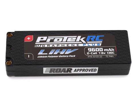 ProTek RC 2S 130C Low IR Si-Graphene + HV LiPo Battery 7.6V 9600mAH ROAR Approved