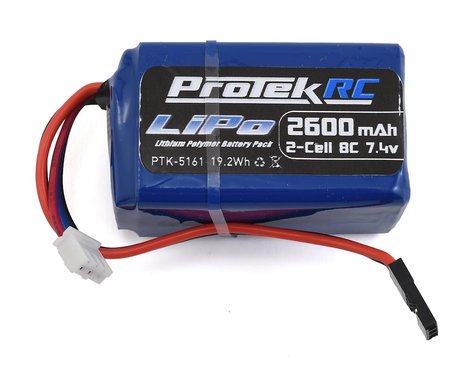 Protek PTK5161 RC LiPo HUMP RECEIVER BATTERY PACK 7.4V 2600MAH w/ BALANCER PLUG RX Connector
