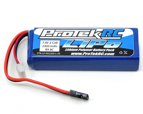 Protek PTK5196 LiPo Receiver Battery Pack 2S 7.4V 2300mAh RX w/ Balance Plug Mugen/AE/8ight-X