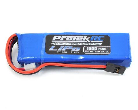 Protek PTK5198 Lightweight 2s LiPo Rx Pack 7.4V 1600mAh 2 cell 1c Receiver Battery Mugen AE XRAY TLR 8ight-X Tekno