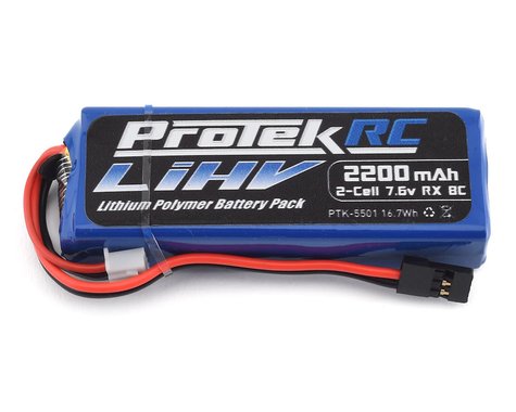 PROTEK PTK5501 HV LiPo Receiver Battery Pack Mugen/AE/8ight-X 7.6V 2200mAh