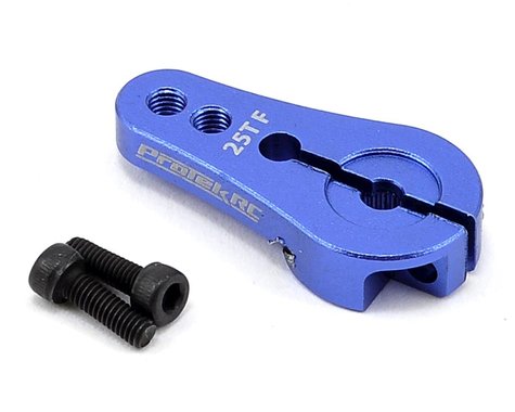 Protek RC PTK7808 4mm Aluminum Short Clamp Lock Servo Horn (Blue) (25T-Futaba/Orion/Savox/Protek)