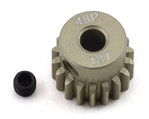 48P Lightweight Hard Anodized Aluminum Pinion Gear 3.17mm Bore 18T