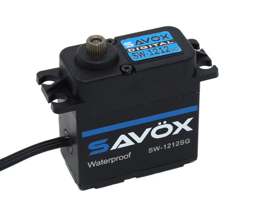 SW1212SG - Waterproof, High Torque, High Voltage Coreless Digital Servo, 0.14 sec / 638oz @ 7.4V