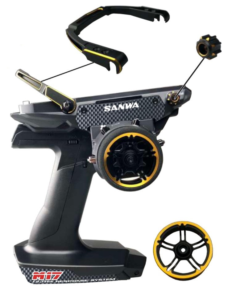 SANWA M17 リミテッドエディション　ゴールド　ラジコン送信機 Sanwa M17 Limited Edition Gold Radio w/ RX-493 Receiver — World of