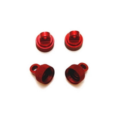 CNC Machined Aluminum Upper Shock Caps, Red, for Traxxas, (4pcs)