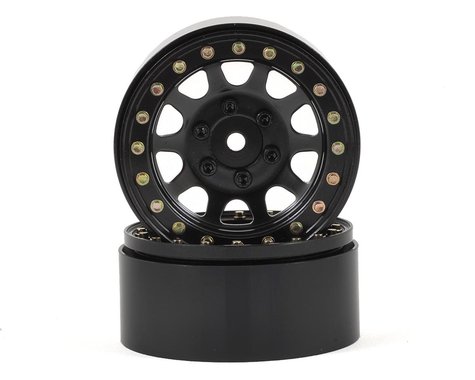 D Hole 1.9 Steel Beadlock Crawler Wheels (Black) (2)