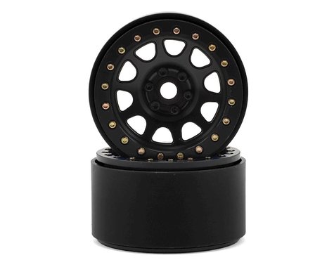 2.2 D Hole Beadlock Wheels (Black) (2)