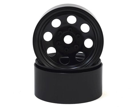 8 Hole 1.9” Steel Beadlock Wheels (Black)