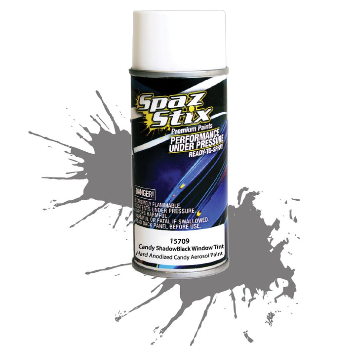 Spaz Stix SZX15709 CANDY BLACK WINDOW TINT/SHADOW Aerosol Paint, 3.5oz Can