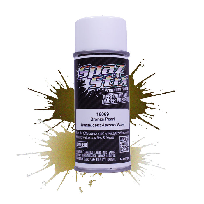 Spaz Stix SZX16069 BRONZE Pearl Aerosol Paint, 3.5oz Can