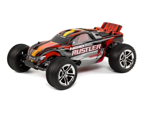 Traxxas TRA44096-3-RED Nitro Rustler®:  1/10-Scale Nitro-Powered 2WD Stad