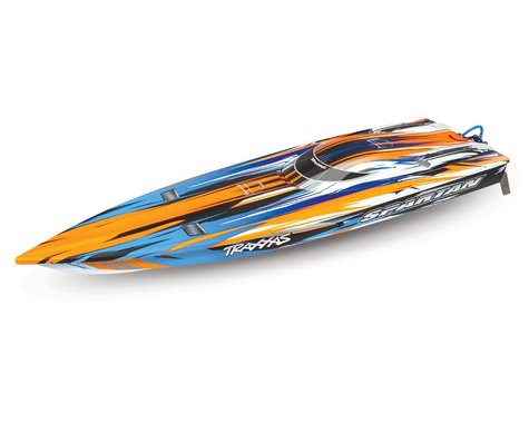 Traxxas TRA57076-4-ORNG Spartan:  Brushless 36' Race Boat with TQi Traxxas