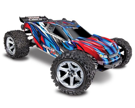 Traxxas TRA67076-4-BLUE Rustler® 4X4 VXL:  1/10 Scale Stadium Truck with T