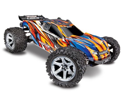 Traxxas TRA67076-4-ORNG Rustler® 4X4 VXL:  1/10 Scale Stadium Truck with T