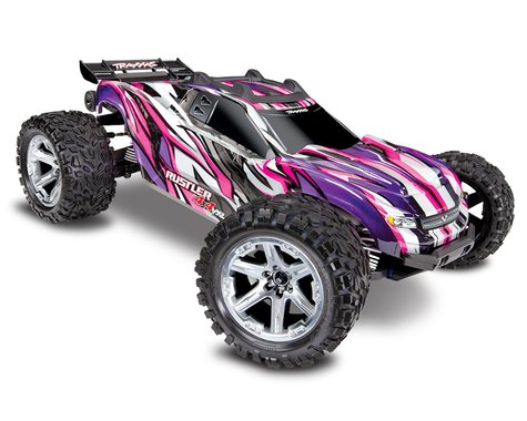 Traxxas TRA67076-4-PINK Rustler® 4X4 VXL:  1/10 Scale Stadium Truck with T