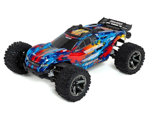 Traxxas TRA67076-4-RED Rustler® 4X4 VXL:  1/10 Scale Stadium Truck with T