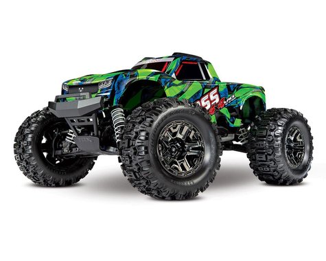 Traxxas TRA90076-4-GRN Hoss™ 4X4 VXL: 1/10 Scale Monster Truck with TQi T