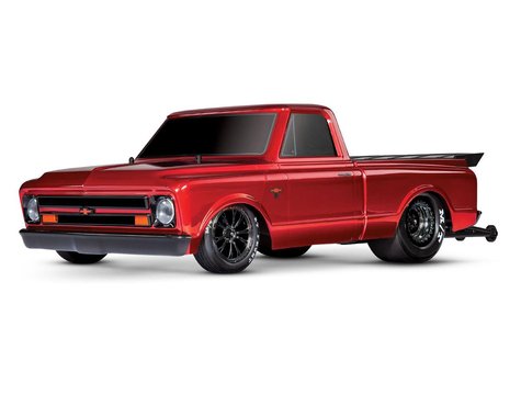 Traxxas TRA94076-4-RED Drag Slash Chevrolet C10 1/10 Scale 2WD Drag Racing Truck RED