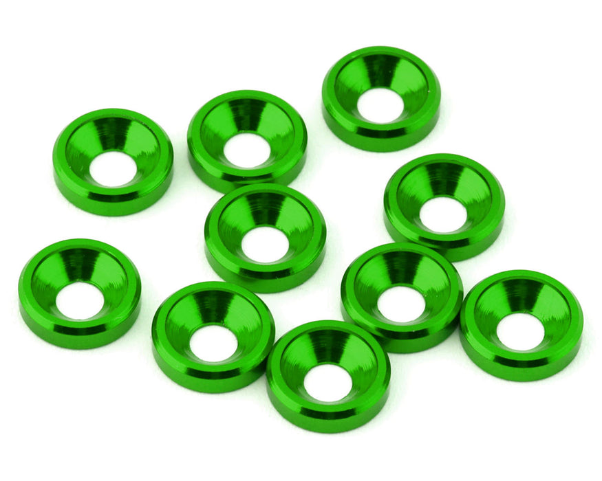 eXcelerate XCE0143.12 3mm Countersunk Washers (Green) (10)