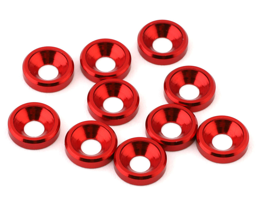 eXcelerate XCE0143.1 3mm Countersunk Washers (Red) (10)